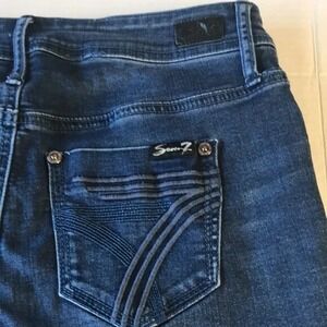 SEVEN7 Mid Rise Stretch Denim Bermuda SHORTS Size 4 Skimmer‎ Capri Jeans Jorts